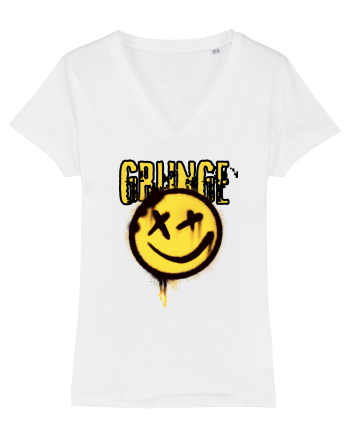 Grunge Music Smiley White