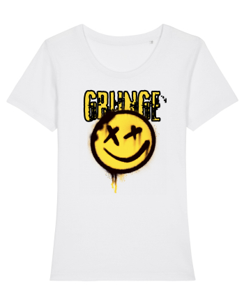 Grunge Music Smiley White