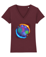 Galaxy Dragon Tricou mânecă scurtă guler V Damă Evoker