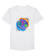 Galaxy Dragon Tricou mânecă scurtă guler larg Bărbat Skater