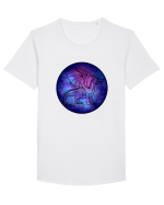Galaxy Dragon Tricou mânecă scurtă guler larg Bărbat Skater