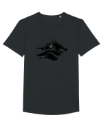 Galaxy Dragon Tricou mânecă scurtă guler larg Bărbat Skater