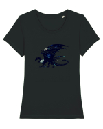 Galaxy Dragon Tricou mânecă scurtă guler larg fitted Damă Expresser