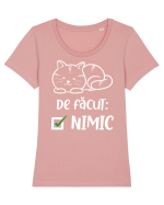 De făcut - NIMIC Tricou mânecă scurtă guler larg fitted Damă Expresser