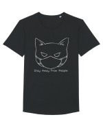 Stay Away from People Boy Tricou mânecă scurtă guler larg Bărbat Skater