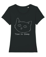 Time to Sleep Tricou mânecă scurtă guler larg fitted Damă Expresser