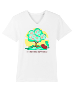 N-o întoarce după cireș! Tricou mânecă scurtă guler V Bărbat Presenter