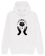 Mystic Moon Phases Black Hanorac cu fermoar Unisex Connector
