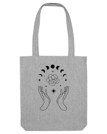 Mystic Moon Phases Hands Heather Grey
