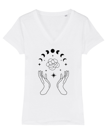 Mystic Moon Phases Hands White