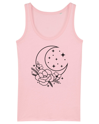 Mystic Moon Flowers Cotton Pink