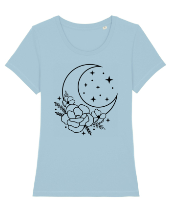 Mystic Moon Flowers Sky Blue