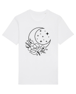 Mystic Moon Flowers Tricou mânecă scurtă Unisex Rocker