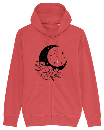 Mystic Moon Flowers bw Carmine Red