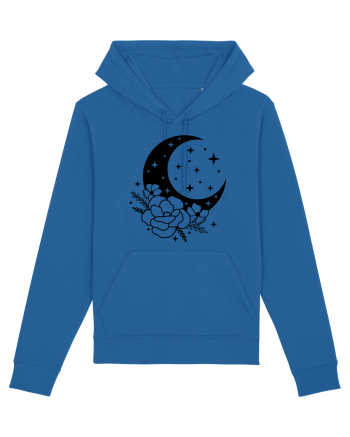 Mystic Moon Flowers bw Royal Blue