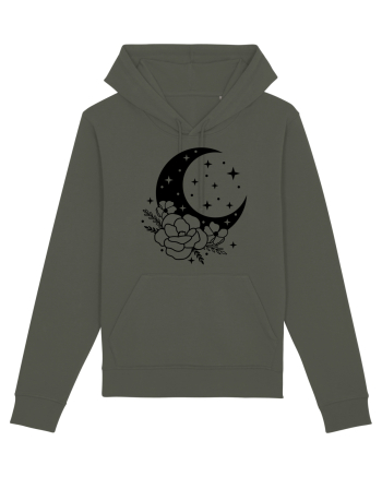 Mystic Moon Flowers bw Khaki