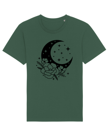 Mystic Moon Flowers bw Bottle Green