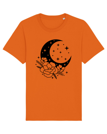 Mystic Moon Flowers bw Bright Orange