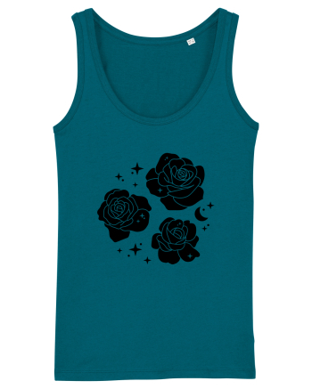 Mystic Flowers Black Ocean Depth