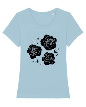 Mystic Flowers Black Sky Blue