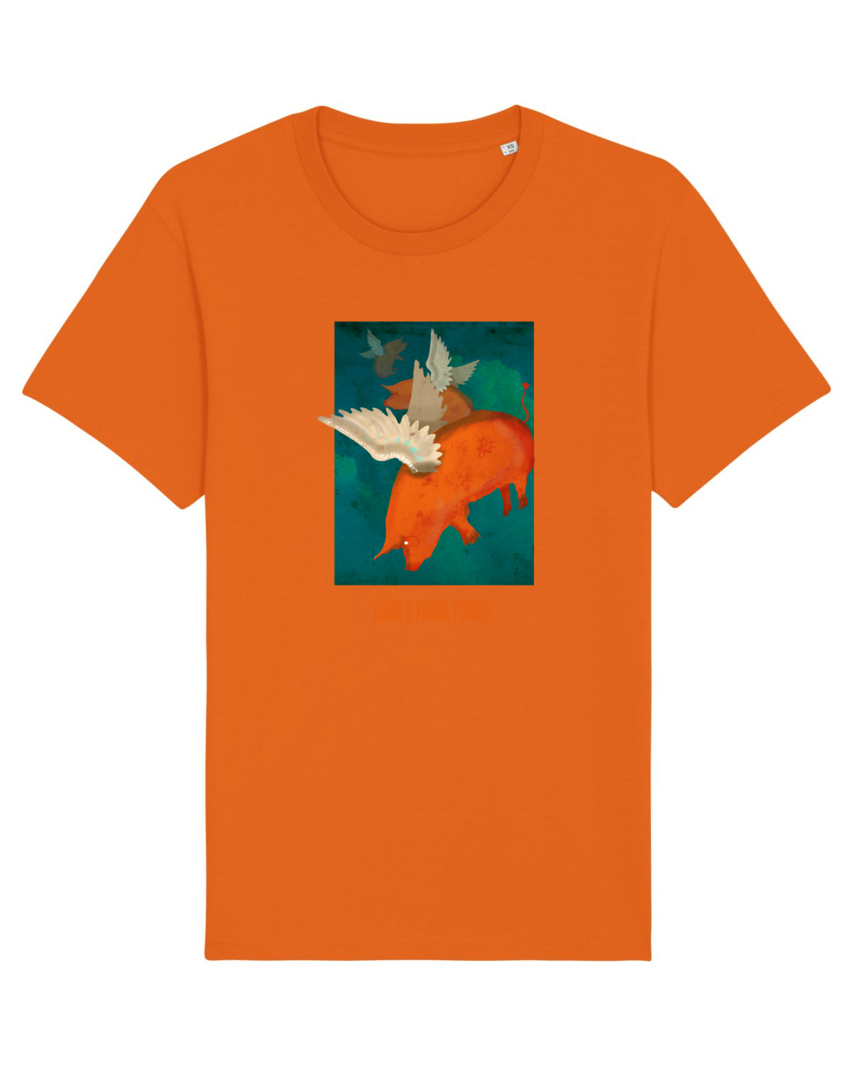 Tricou mânecă scurtă Unisex Rocker Bright Orange