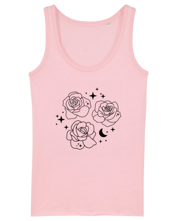 Mystic Flowers bw Cotton Pink