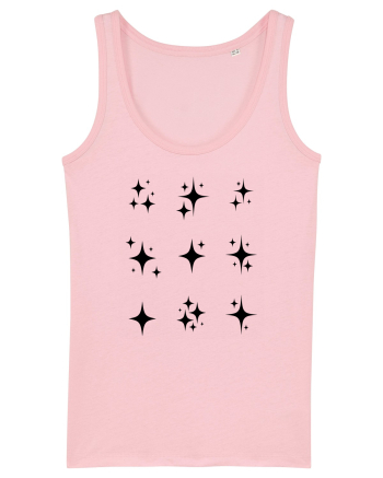 Stars Sparkle black Cotton Pink