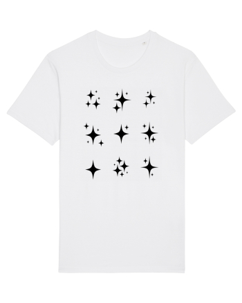 Stars Sparkle black White