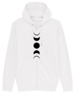 Moon Phases Hanorac cu fermoar Unisex Connector