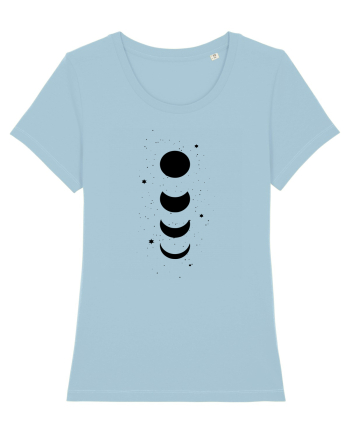 Moon Crescent Sky Blue