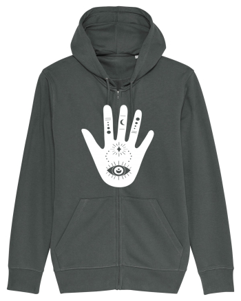 Esoteric Hand with Eye white Anthracite