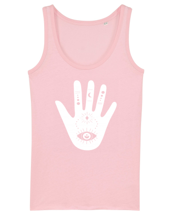 Esoteric Hand with Eye white Cotton Pink