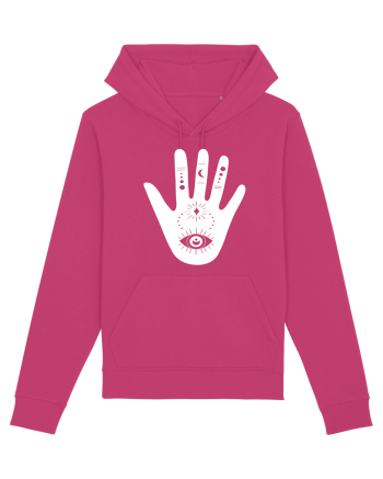 Esoteric Hand with Eye white Raspberry