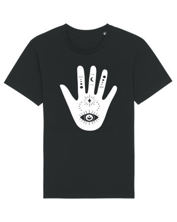 Esoteric Hand with Eye white Black