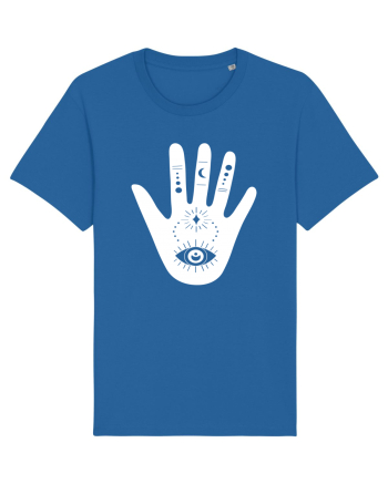 Esoteric Hand with Eye white Royal Blue