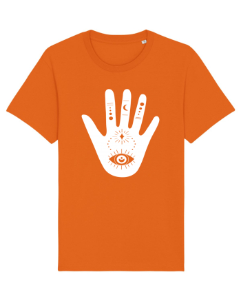 Esoteric Hand with Eye white Bright Orange