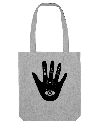 Esoteric Hand with Eye Black Heather Grey