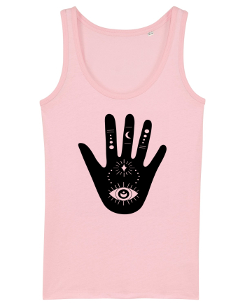 Esoteric Hand with Eye Black Cotton Pink