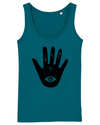 Esoteric Hand with Eye Black Ocean Depth
