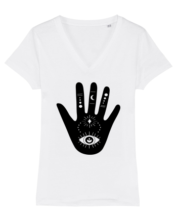 Esoteric Hand with Eye Black White