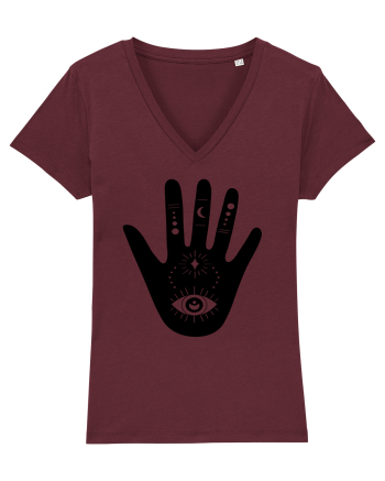 Esoteric Hand with Eye Black Burgundy
