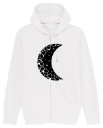Moon With Flowers black Hanorac cu fermoar Unisex Connector
