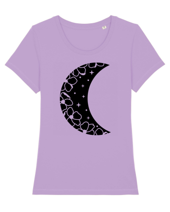 Moon With Flowers black Lavender Dawn