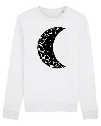 Moon With Flowers black White