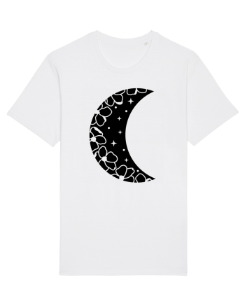Moon With Flowers black White