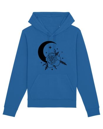 Celestial Moon Flower Black Royal Blue