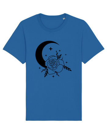 Celestial Moon Flower Black Royal Blue