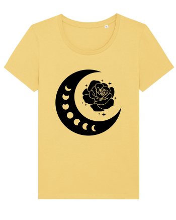 Celestial Moon Phases Flowers Black Jojoba