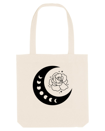 Celestial Moon Phases Flowers bw Natural