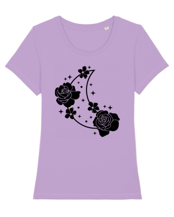 Celestial Moon Flowers Black Lavender Dawn